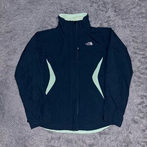 North Face Women’s Blue Hyvent Waterproof Windbreaker Jacket Size Large Outdoors